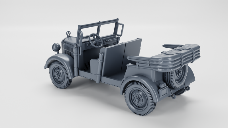 Mercedes Benz W152 (Type G5) - Other Nations Passenger Vehicles - 28mm Scale - Bolt Action - wargame3d