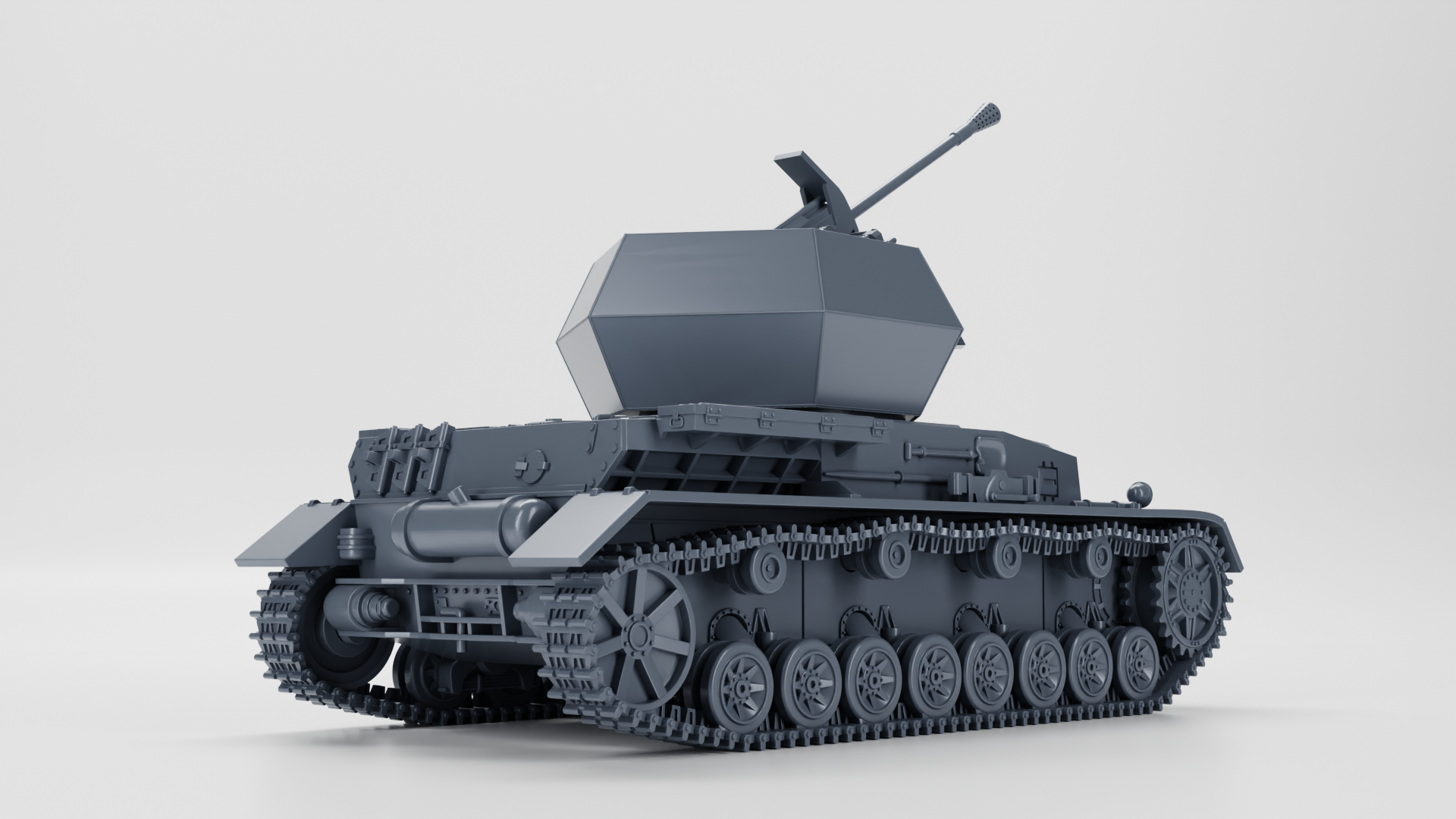 Flakpanzer IV “Ostwind” (3.7cm Flak 43) - WWII - German Army -  wargame3d- 28mm Scale