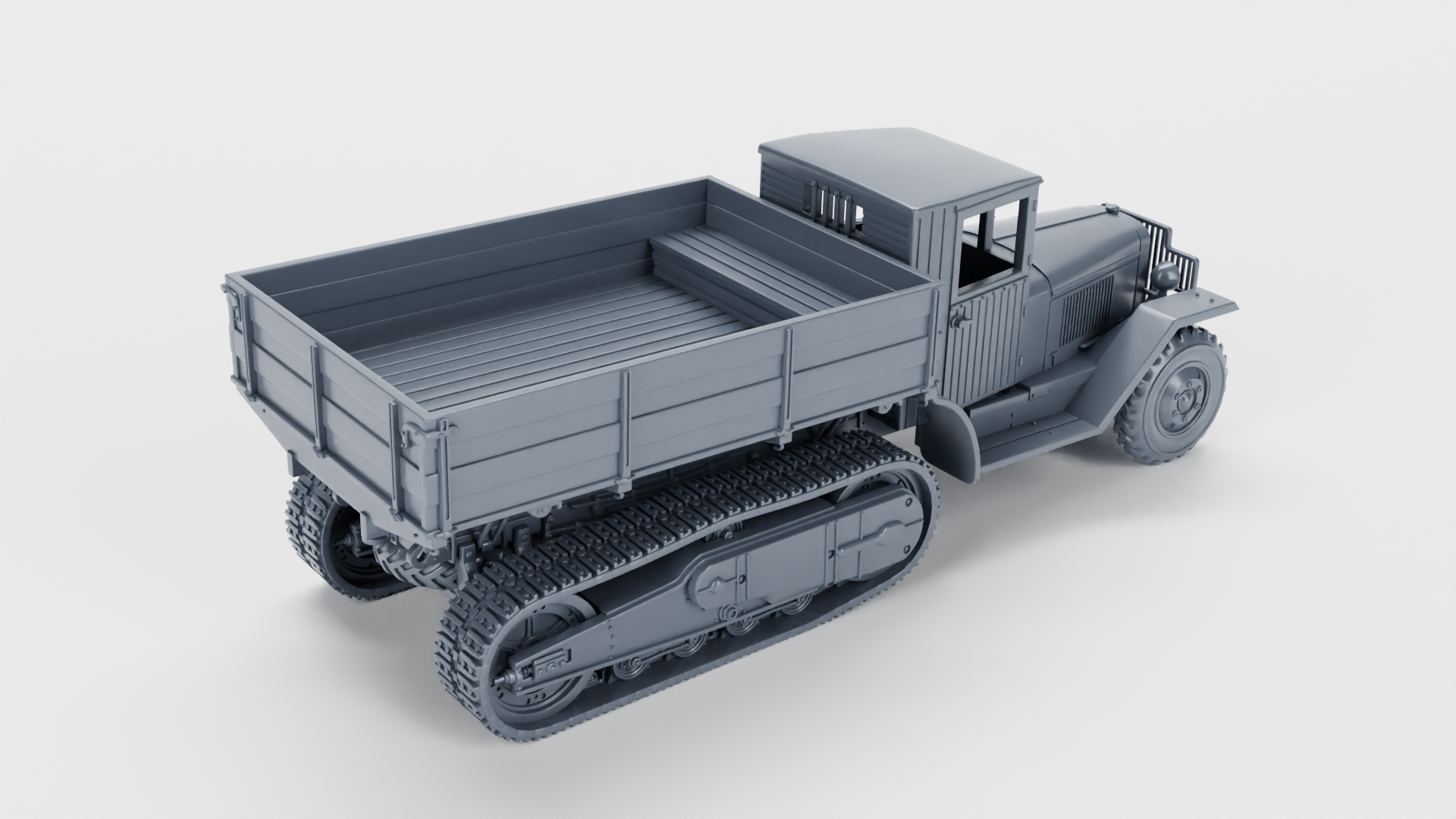 ZIS-42 half-track (USSR) - Heavy Transporter - WW2 - Russian Army -  wargame3d - 28mm Scale