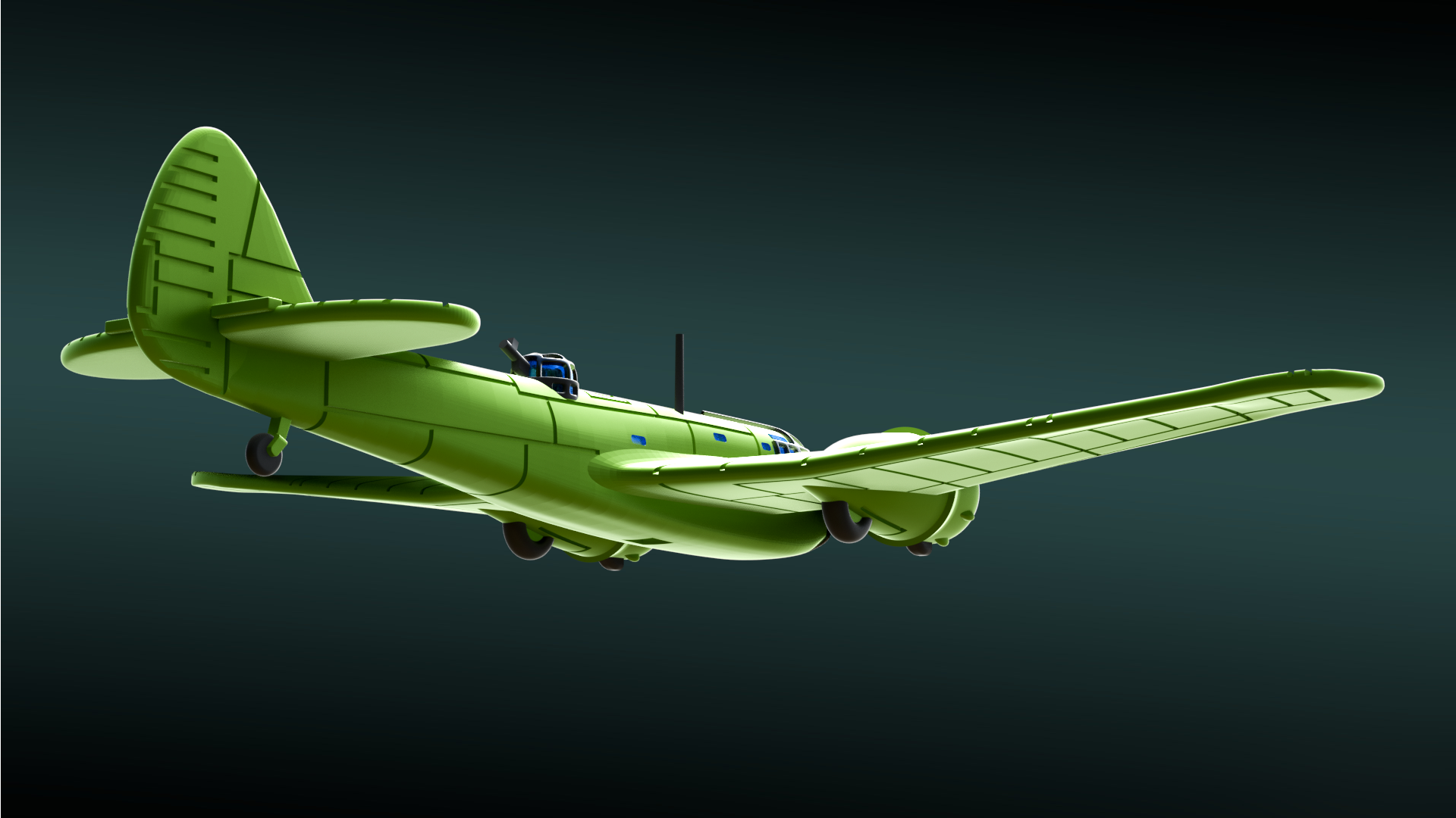 Bristol Blenheim Mk.I or IF - Battle Planes of WWII - 1/200 Scale - wargame3d