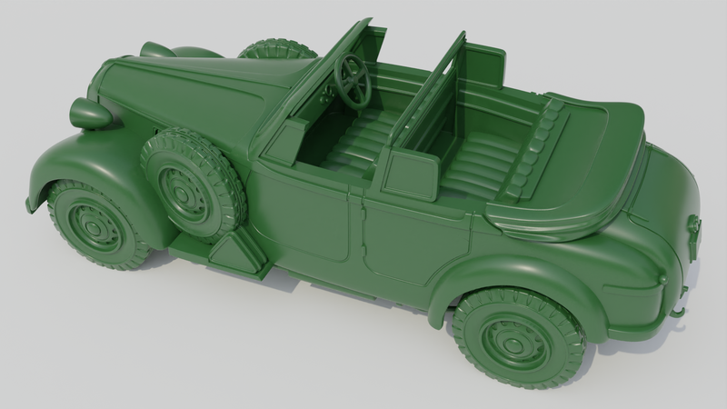 Alfa Romeo 6C 2500 Coloniale (open + close top) - Italian Army - 28mm Scale - Bolt Action - wargame3d