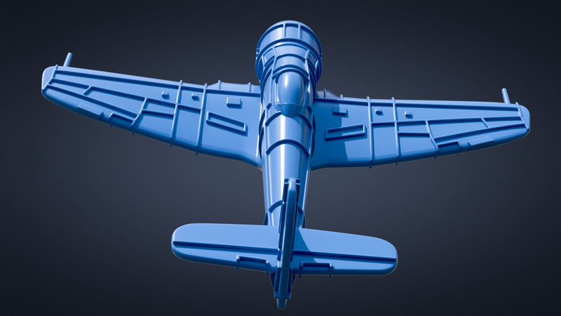 Hawker Sea Fury - Korean War - 1/200 Scale - wargame3d