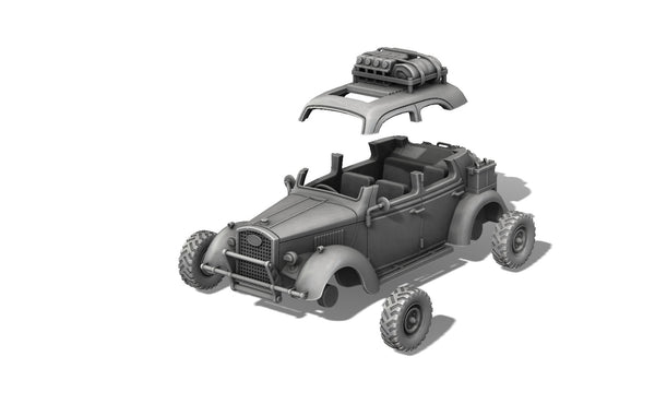Ford WAO1 staff car (UK) - UK Army - 28mm Scale -  wargame3d