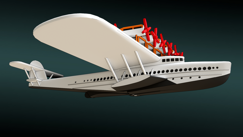 Dornier Do X - Commercial Transcontinental Planes - 1/200 Scale - wargame3d