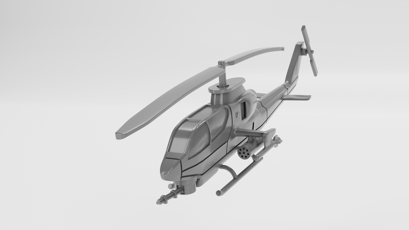 Bell AH-1G Huey Cobra - Vietnam War Aircraft - 1/200 Scale - wargame3d