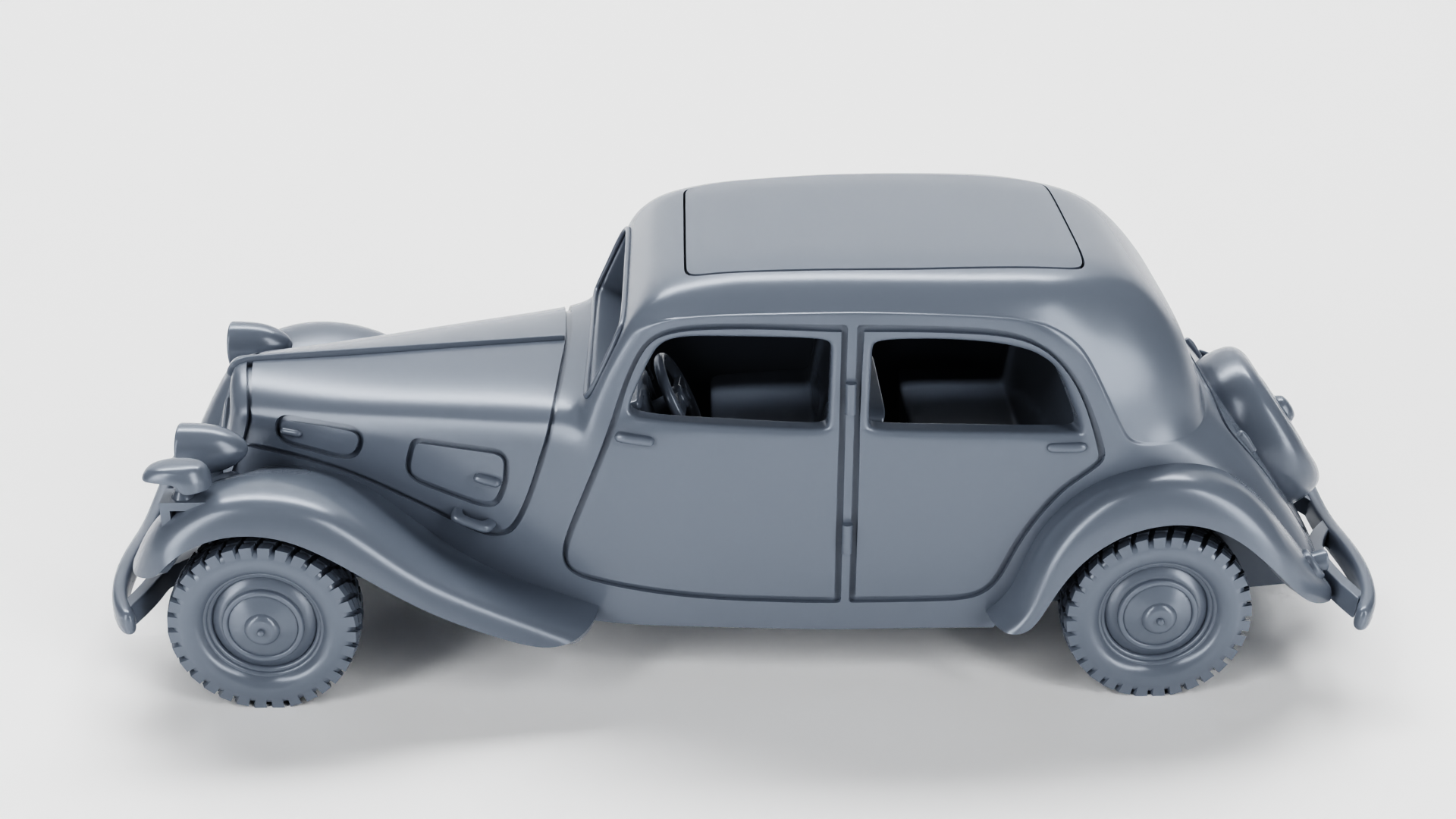 Citroen Traction Avant CV11 (France) - French Army - 28mm Scale -  wargame3d