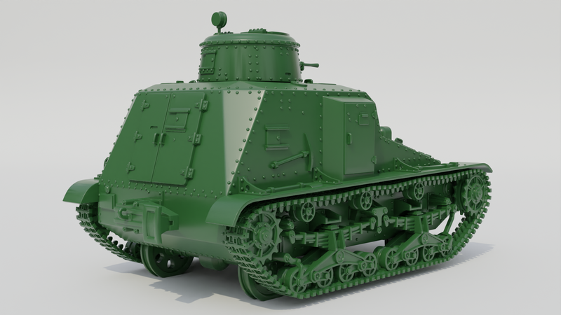 Type 95 So-Ki Armored Railroad Tankette - Japanese  Army - 28mm Scale - Bolt Action - wargame3d