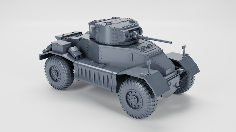 AEC Armoured Car Mk.I - UK Army - 28mm Scale - Bolt Action - wargame3d