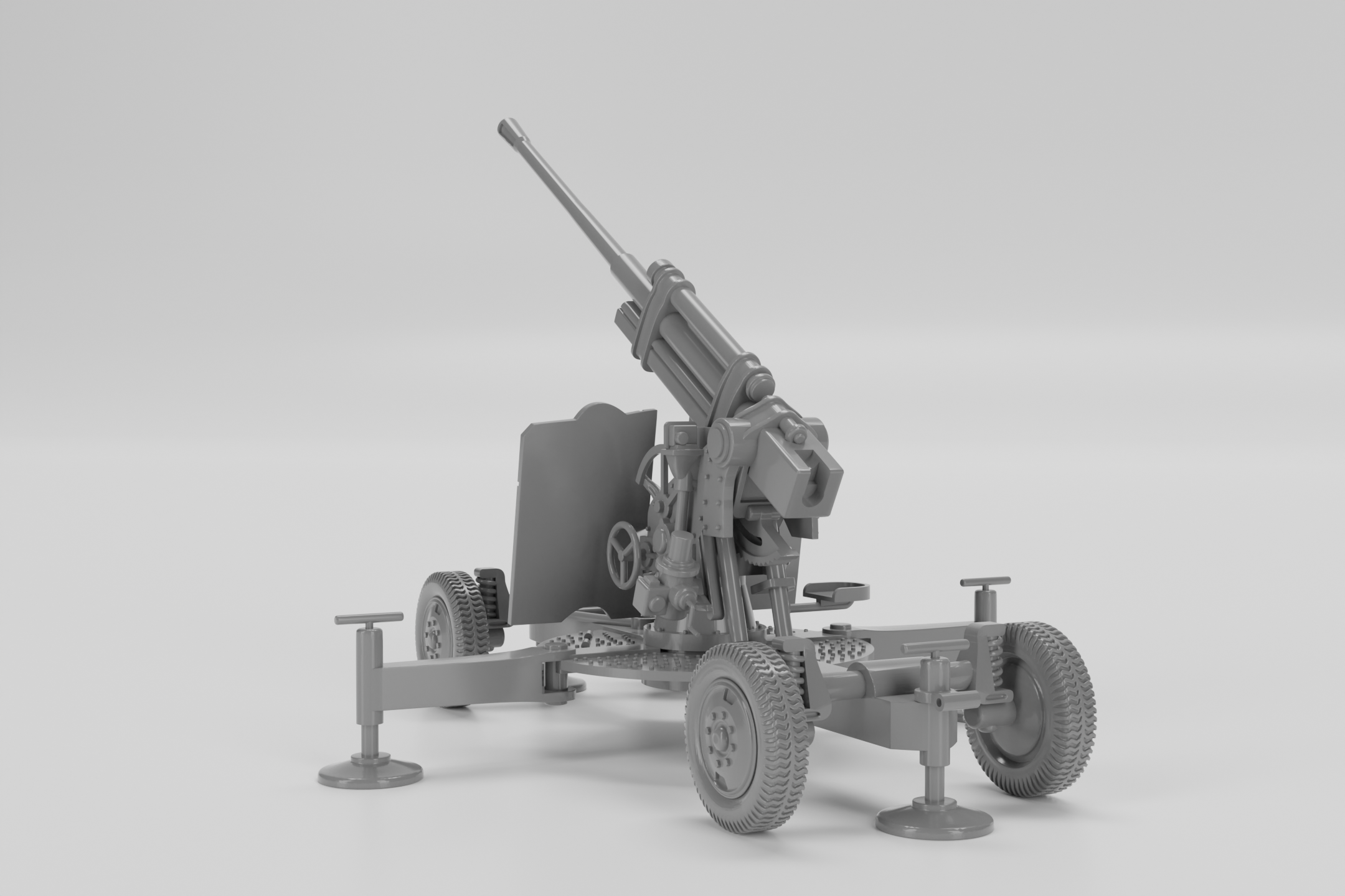 K-52 Heavy AA Gun 85mm - Russian Army -  wargame3d- 28mm Scale