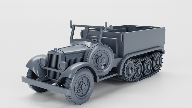 Half-Track Supply Truck - wz.39 PZInż 222 - Polish Army - 28mm Scale - Bolt Action - wargame3d