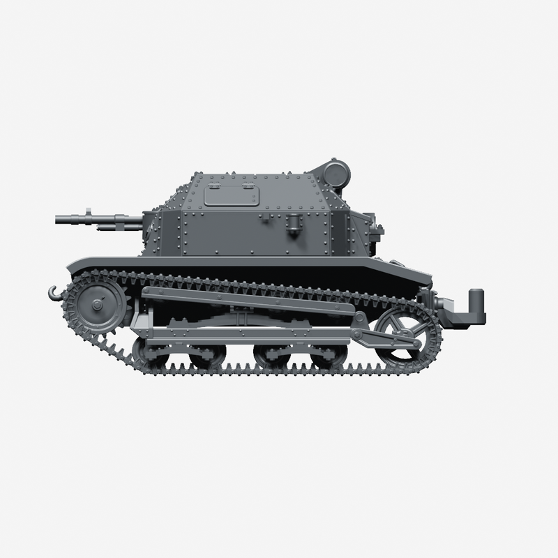 Tankette TK-3 + Trailer - Polish Army - 28mm Scale - Bolt Action - wargame3d