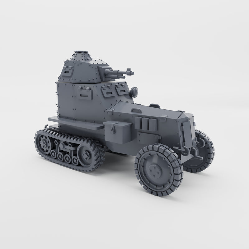 Half-track Wz.28 - Armored car model 28 - Polish Army - 28mm Scale - Bolt Action - wargame3d