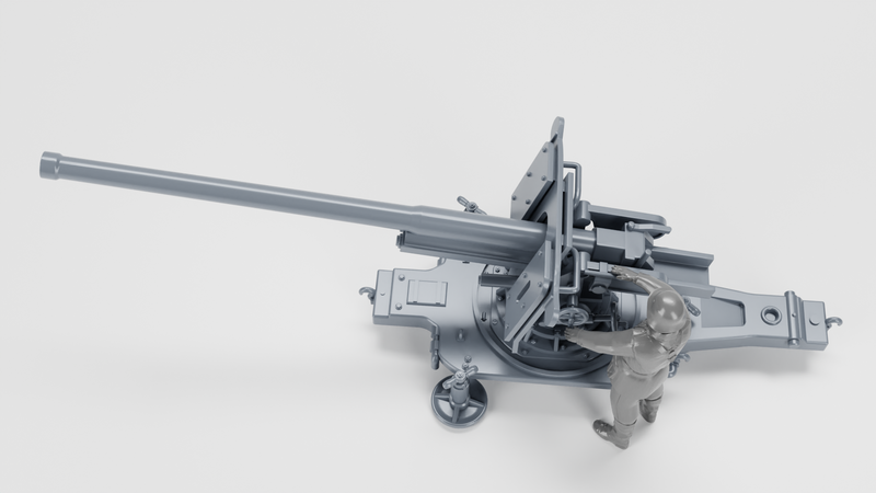 Anti-tank gun 7.62cm PAK 36 - WWII - German Army - Bolt Action - wargame3d - 28mm Scale