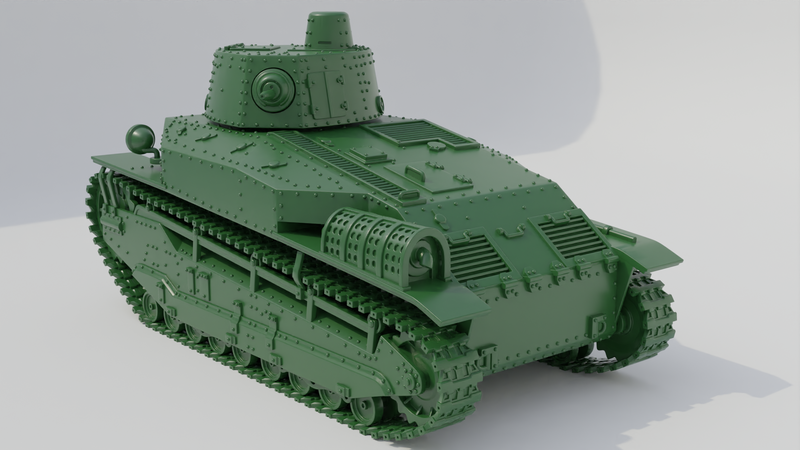 Medium Tank Type 89 I-Go Type A - Japanese Army - 28mm Scale - Bolt Action - wargame3d