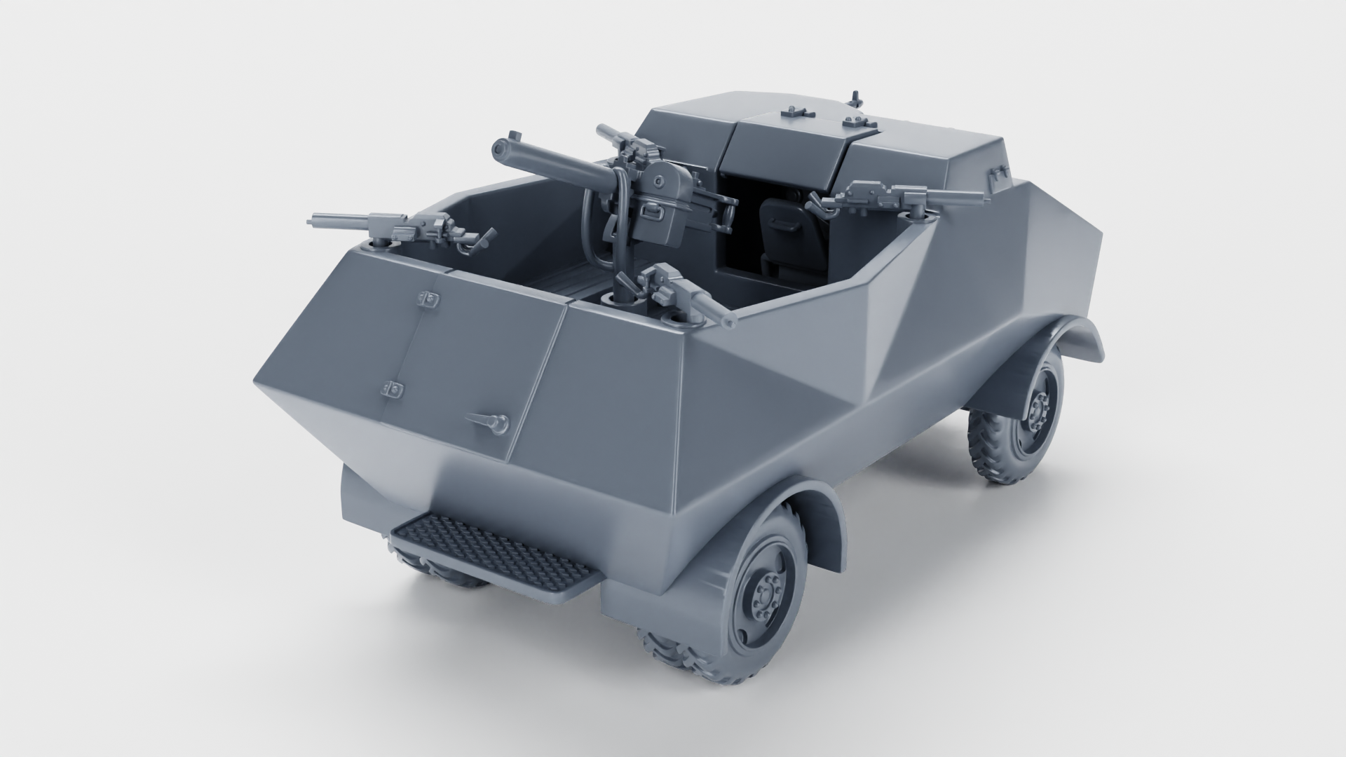 Braat Overvalwagen AA version - Fighting Vehicles of the East Indies Armies - UK Army - 28mm Scale -  wargame3d