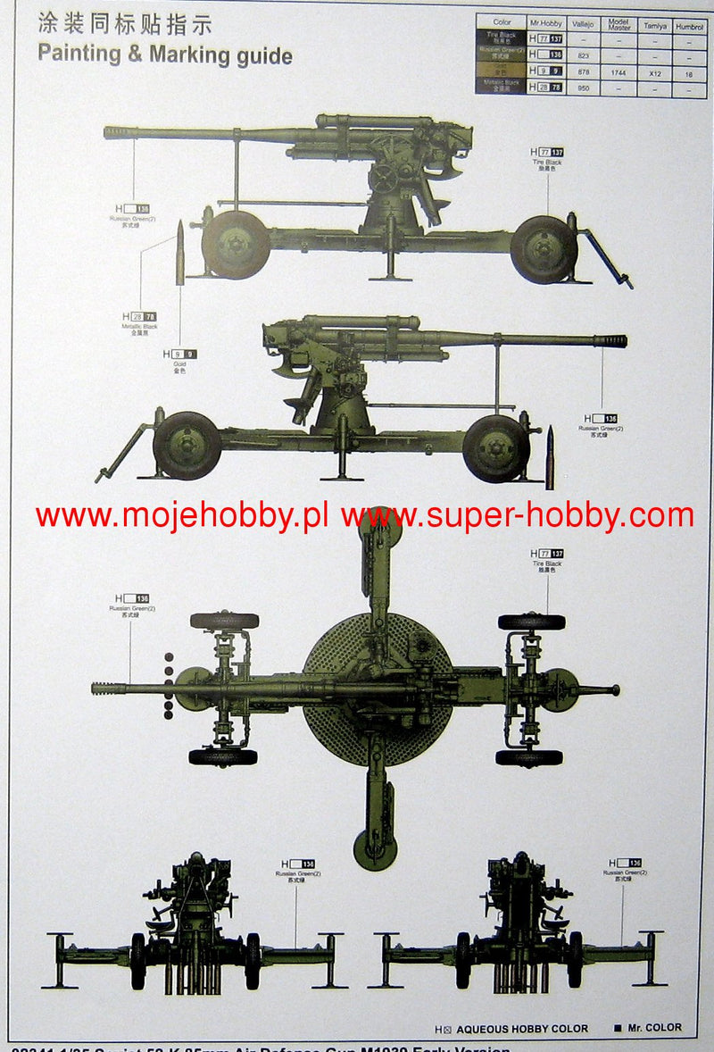 K-52 Heavy AA Gun 85mm - Russian Army - Bolt Action - wargame3d- 28mm Scale