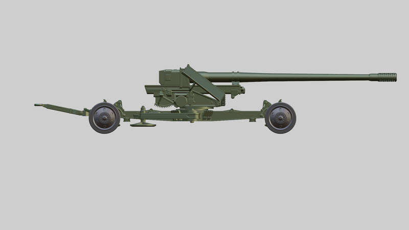 Pak 44 128mm Anti-Tank Gun - German Army - Bolt Action - wargame3d- 28mm Scale