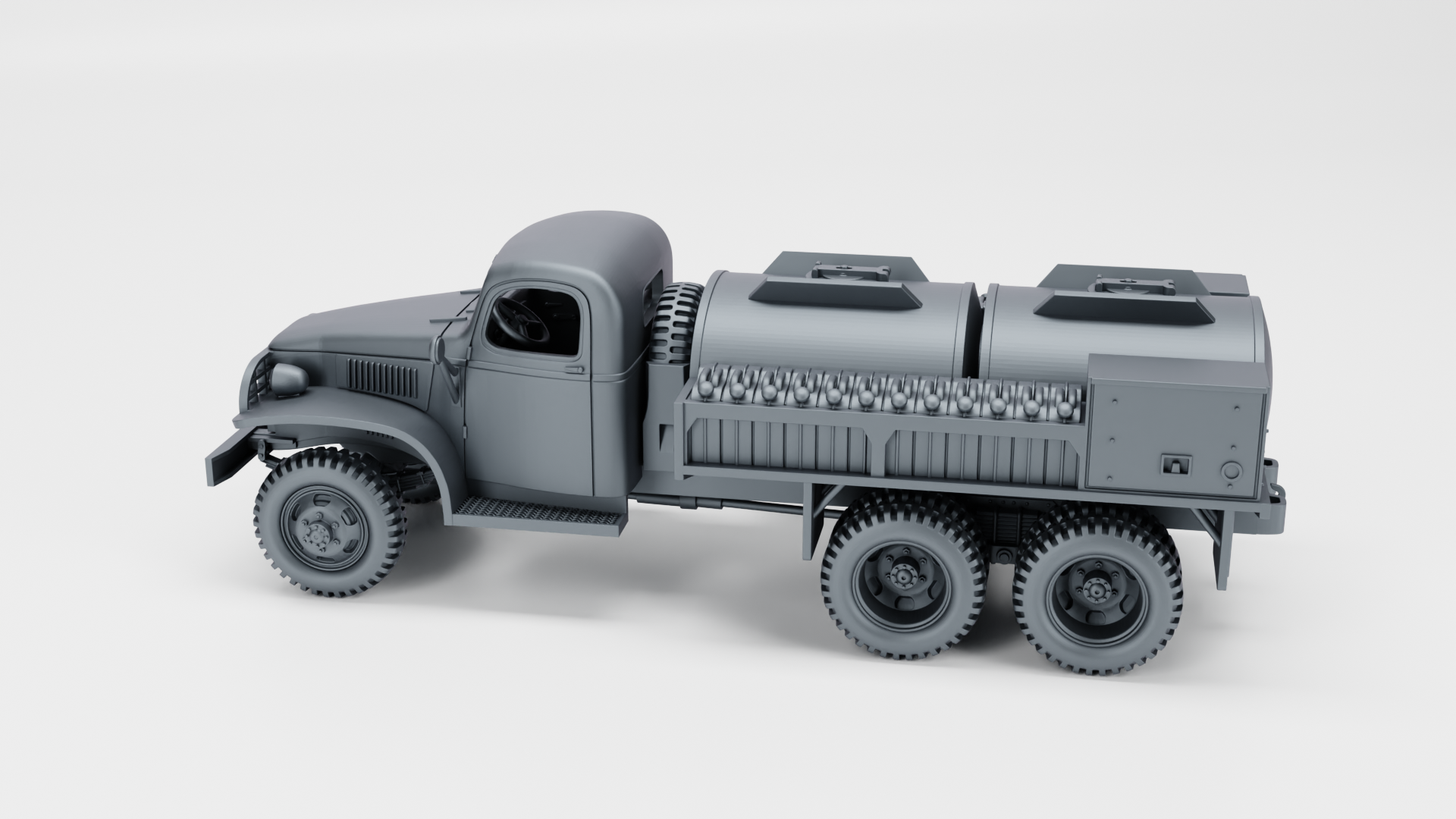 GMC CCKW 353D fuel truck (US) - HEAVY TRANSPORTERS+TRAILERS of WW2 - US Army - 28mm Scale - Tank - Miniature - wargame3d