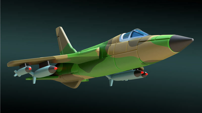 Republic F-105 Thunderchief - Vietnam War Aircraft - 1/200 Scale - wargame3d