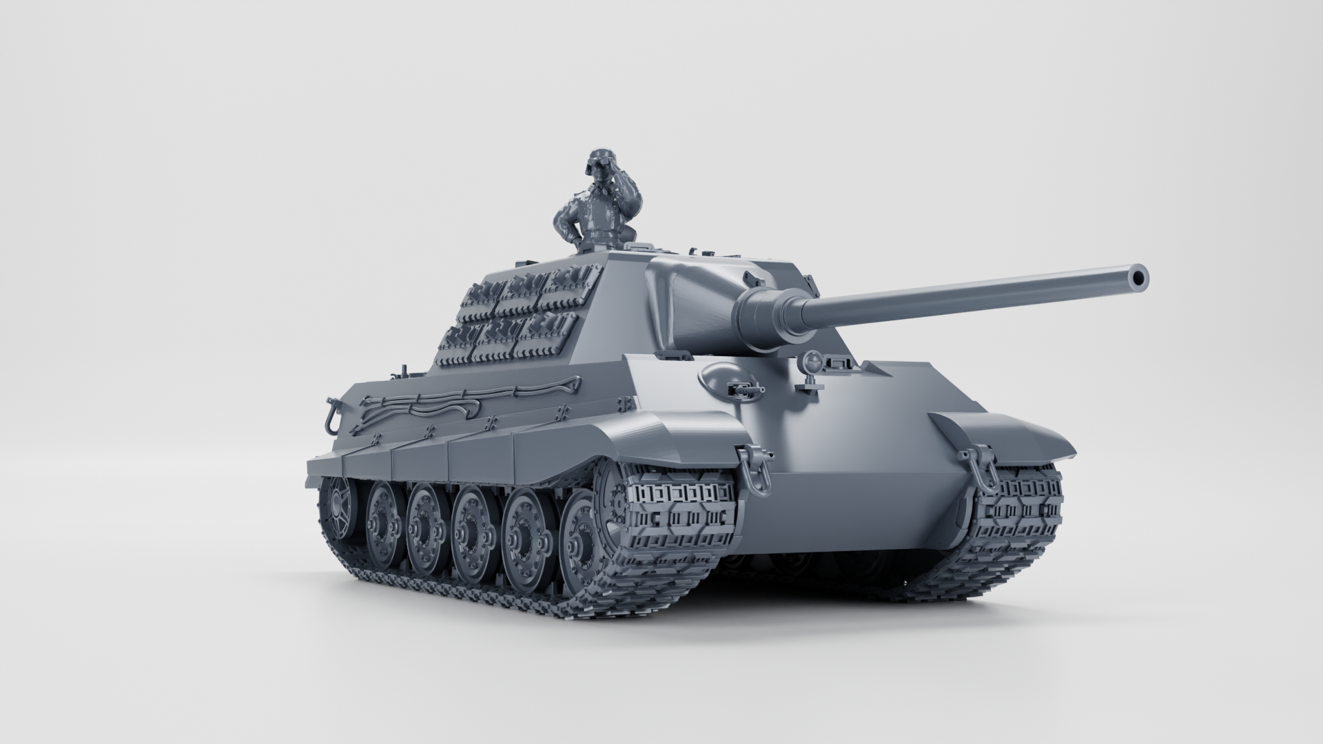 Jagdtiger (Sd.Kfz.186) - Henschel Suspension - WWII - German Army -  wargame3d- 28mm Scale