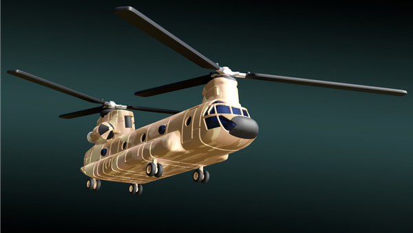 Boeing CH-47 Chinook - Vietnam War Aircraft - 1/200 Scale - wargame3d