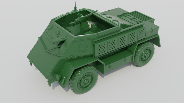 Armoured Carrier Wheeled Indian Pattern Mk.II - UK Army - 28mm Scale - Bolt Action - wargame3d