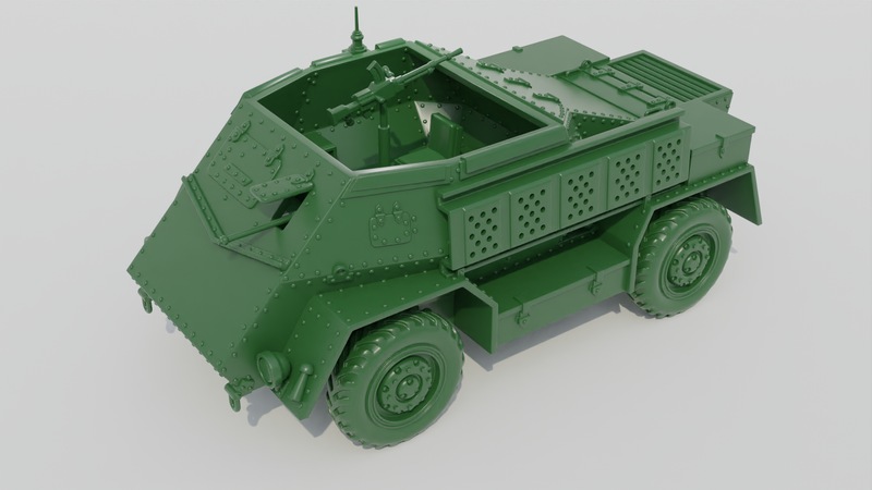 Armoured Carrier Wheeled Indian Pattern Mk.II - UK Army - 28mm Scale - Bolt Action - wargame3d