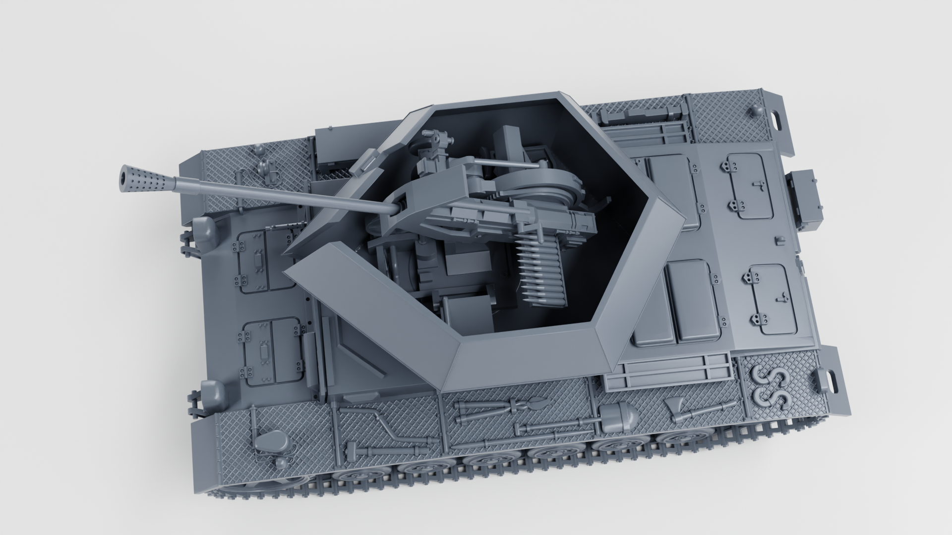 Flakpanzer III (3.7cm Flak 43) - WWII - German Army -  wargame3d- 28mm Scale