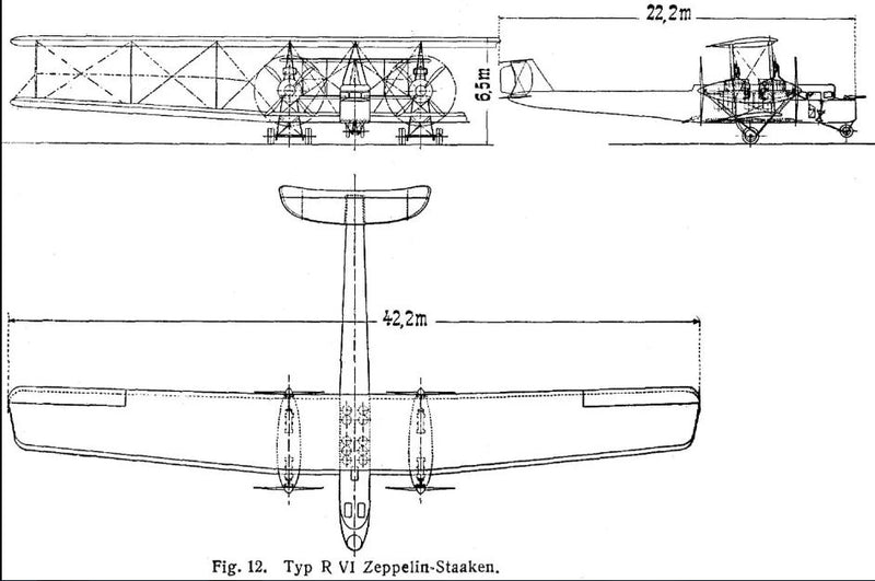 Zeppelin Staaken R.VI - WWI Bomber Planes - 1/144 Scale - wargame3d