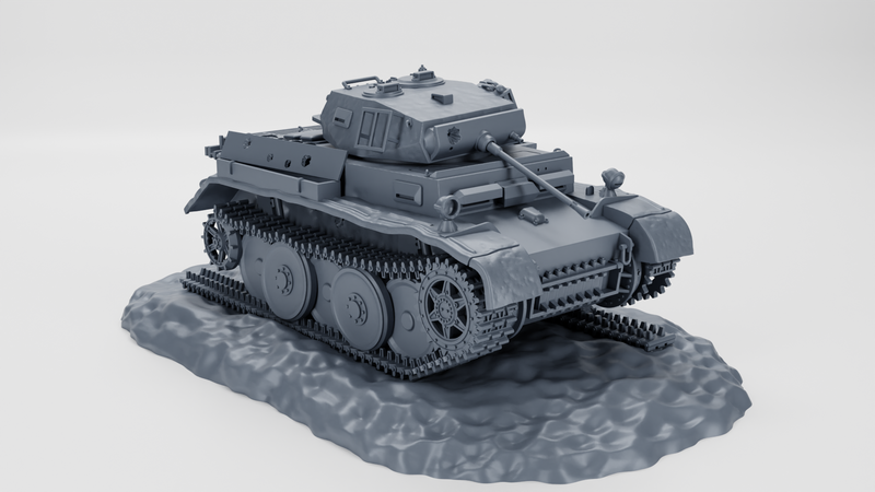 Destroyed - Panzer II Ausf.L «Luchs»- Hadrian- 1 Markers - 40mm Marker - Bolt Action - wargame3d