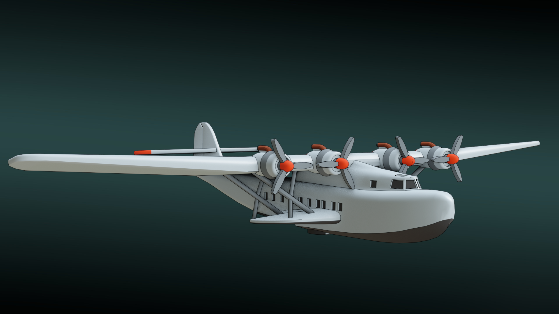 Martin M-130 - Commercial Transcontinental Planes - 1/200 Scale - wargame3d
