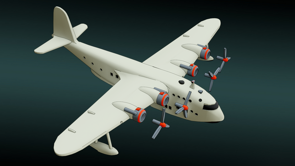 Short S.26 C-Class Empire Flying - Commercial Transcontinental Planes - 1/200 Scale - wargame3d