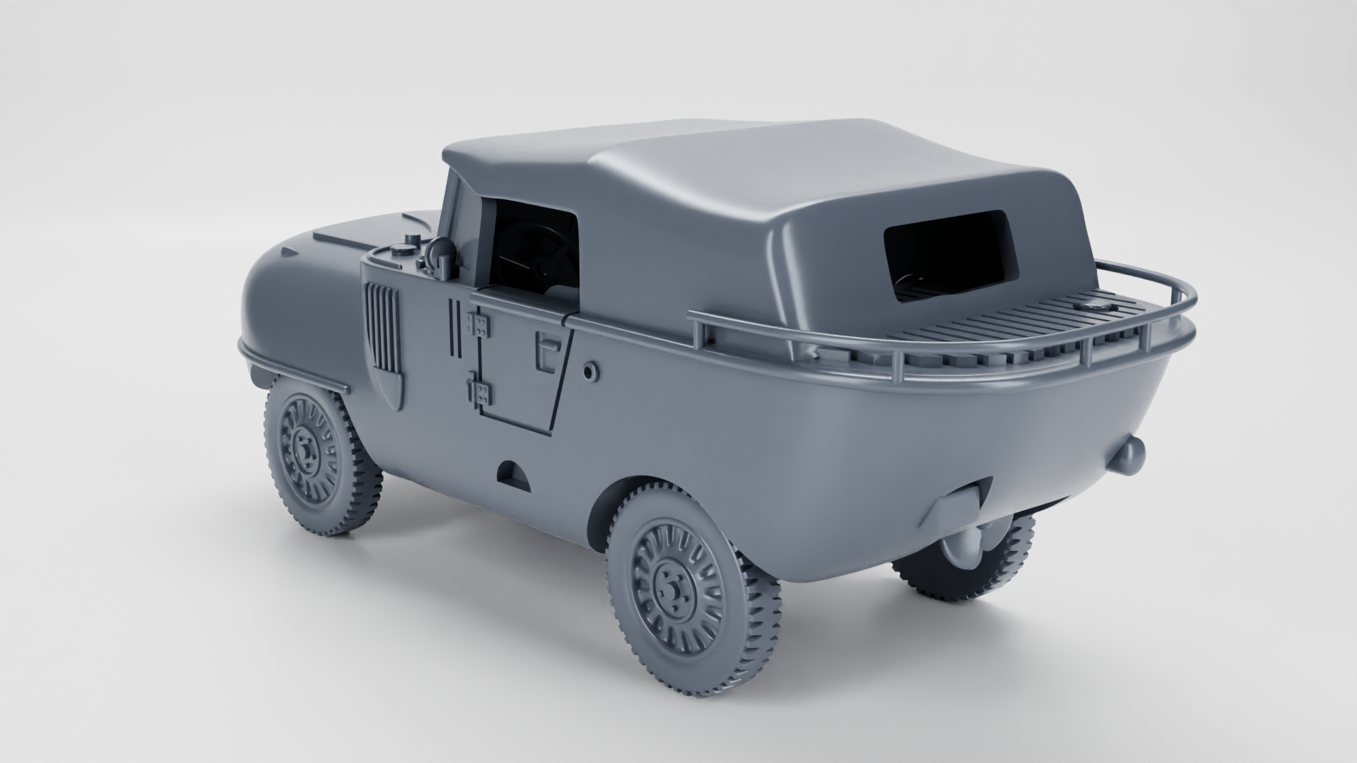 Schwimmwagen Trippel SG 6_38 - WWII - German Army -  wargame3d - 28mm Scale