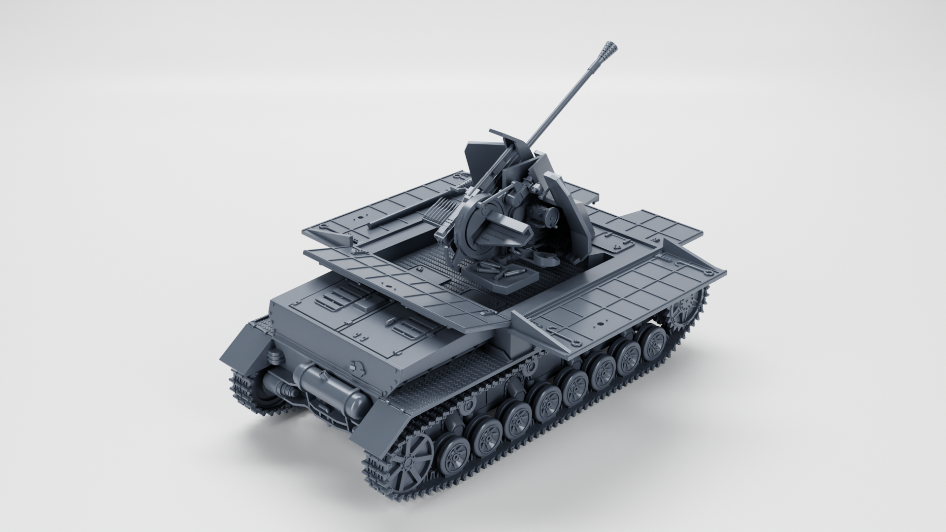 Flakpanzer IV (3.7 cm Flak 43) Möbelwagen (Sd.Kfz.163_3) - WWII - German Army -  wargame3d- 28mm Scale