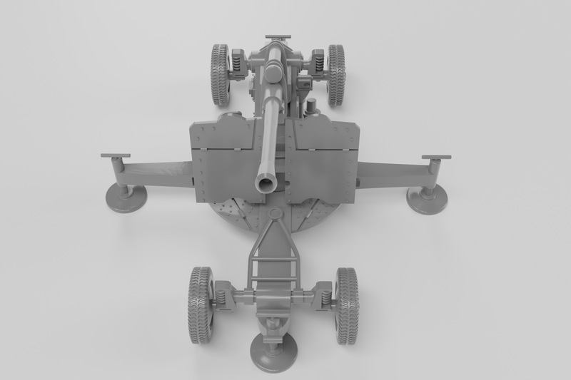 85mm K-52 Heavy AA Gun - Russian Army - Bolt Action - wargame3d- 28mm Scale