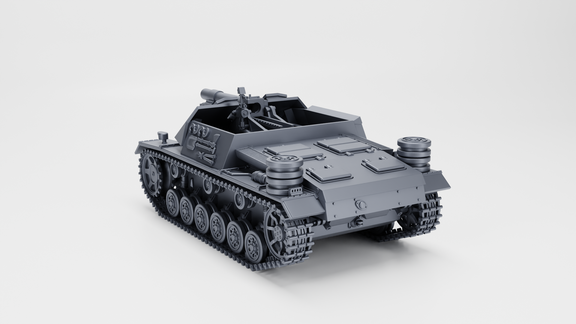 15 cm sIG 33 (Sf) auf Panzerkampfwagen III - German Sturmpanzers - WWII - German Army -  wargame3d - 28mm Scale