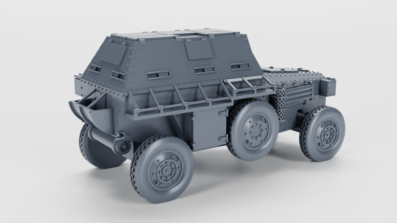 Berliet VUDB Armoured Car - Belgan Army - 28mm Scale - Bolt Action - wargame3d