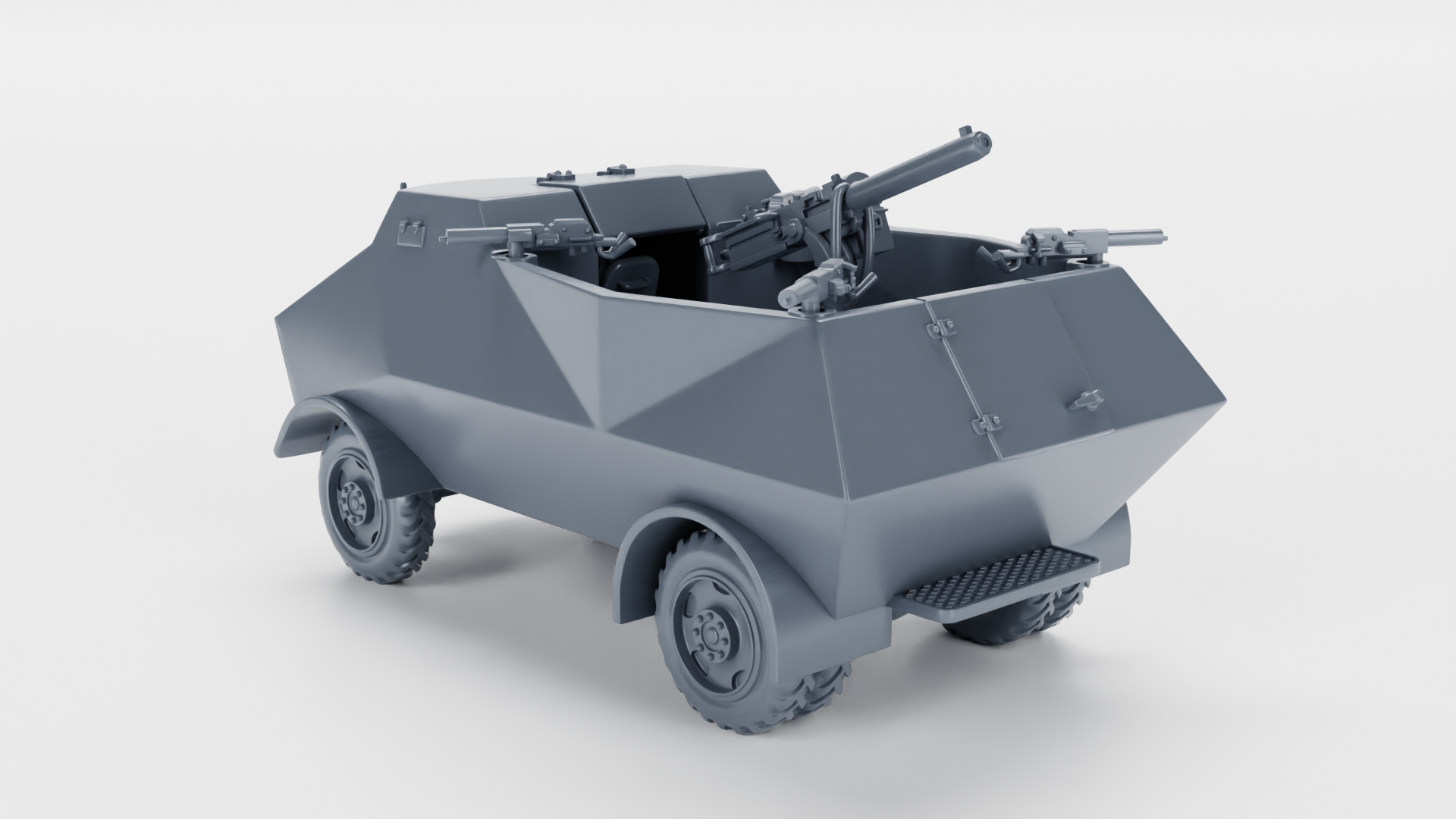 Braat Overvalwagen AA version - Fighting Vehicles of the East Indies Armies - UK Army - 28mm Scale -  wargame3d