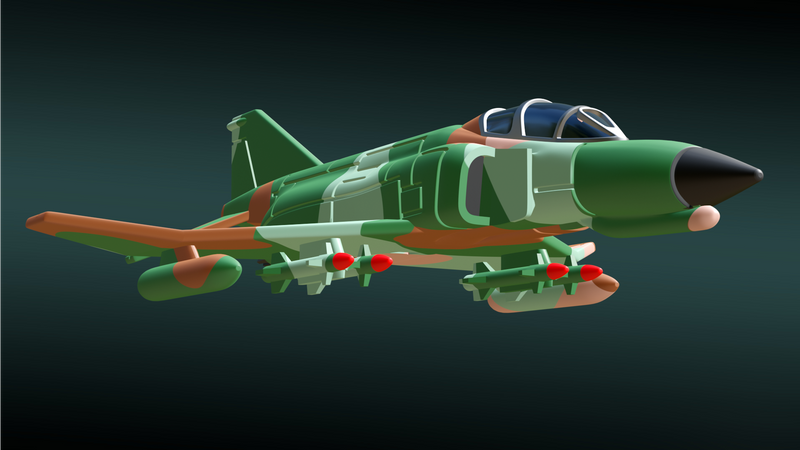 McDonnell Douglas F-4 Phantom II - Vietnam War Aircraft - 1/200 Scale - wargame3d