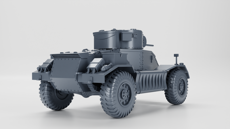 AEC Armoured Car Mk.I - UK Army - 28mm Scale - Bolt Action - wargame3d