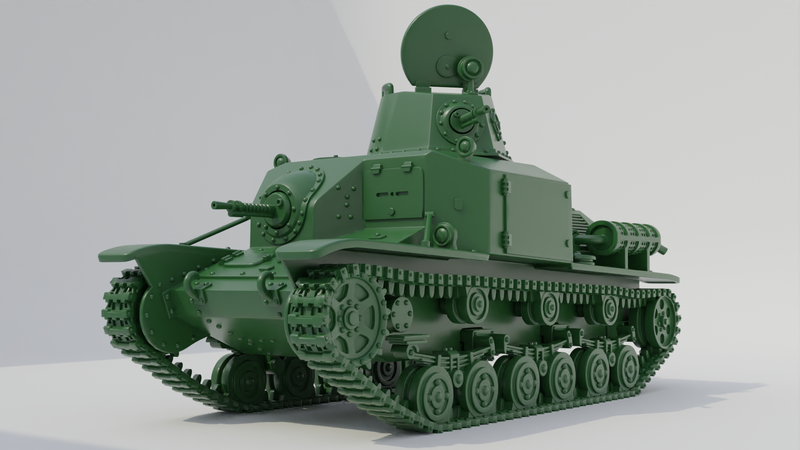 Tankette Type 92 Jyu-Sokosha (early) - Japanese Army - 28mm Scale - Bolt Action - wargame3d