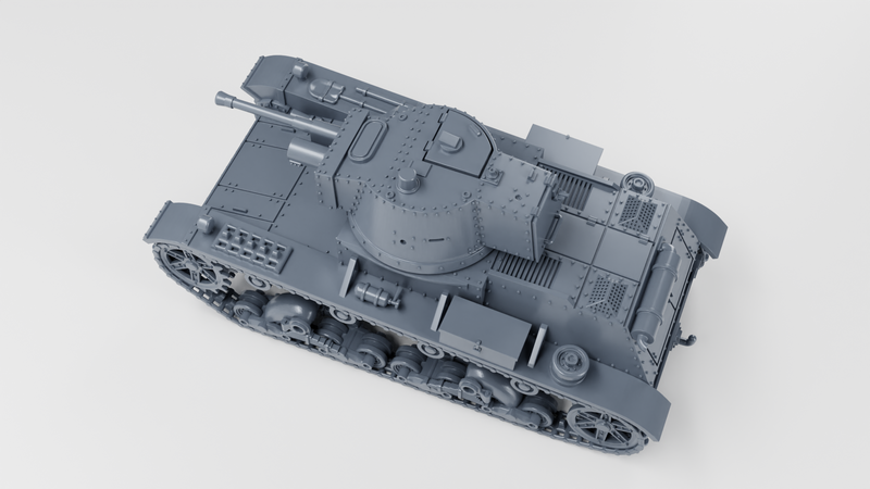 Light Tank 7TP jw (single turret) - Polish Army - 28mm Scale - Bolt Action - wargame3d