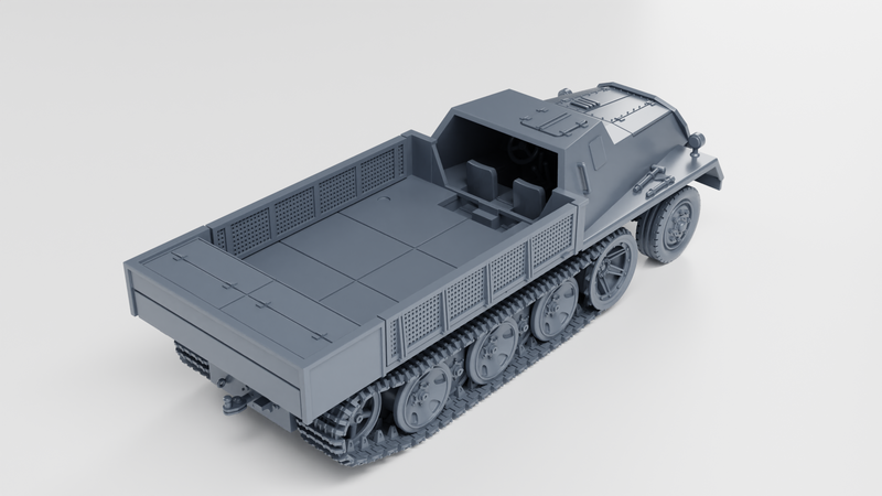 Schwerer Wehrmacht Schlepper with armored cabin - WWII - German Army - Bolt Action - wargame3d - 28mm Scale