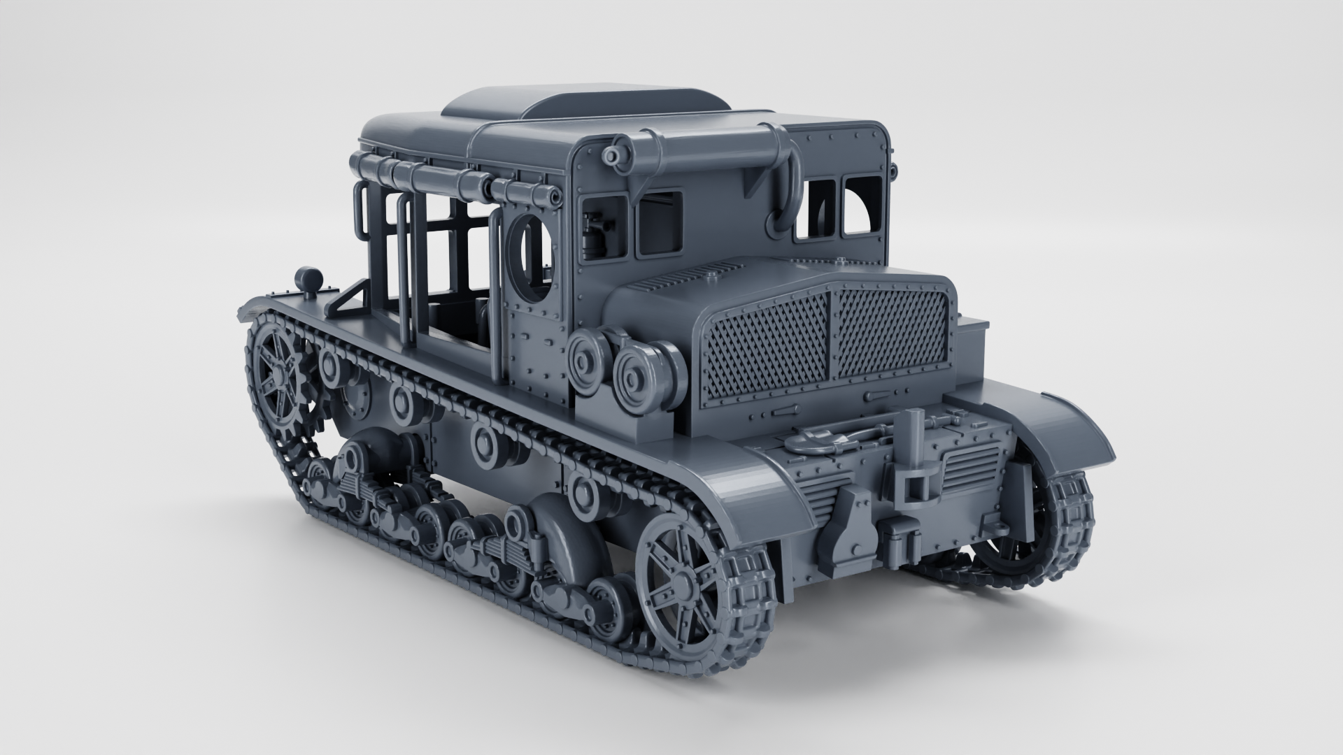 C7P Artillery Tractor - Polish Army - 28mm Scale -  wargame3d