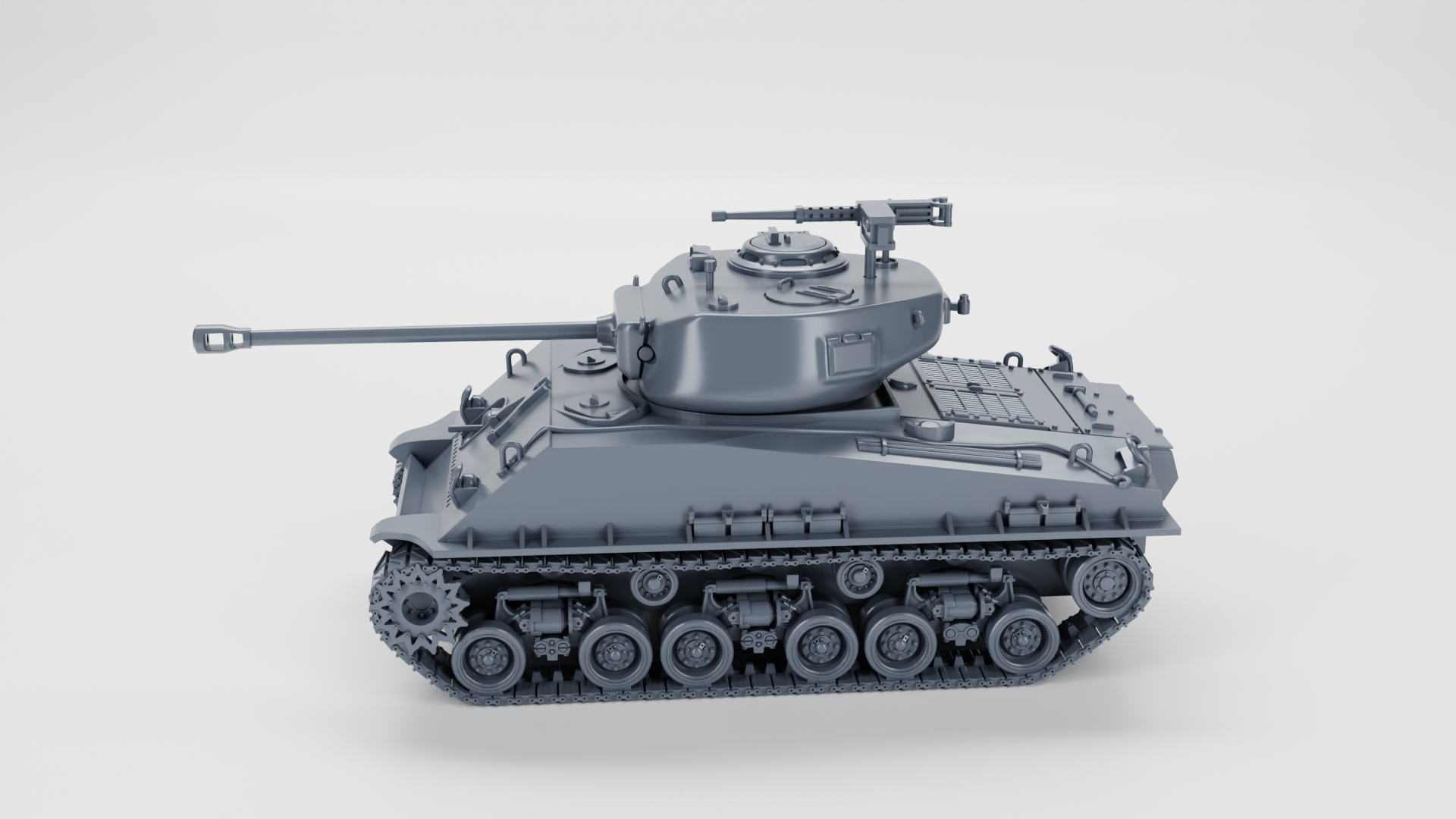 Sherman M4A3E8 “Easy Eight” - US Army - 28mm Scale - Tank - Miniature - wargame3d