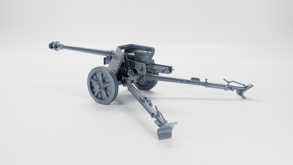 Anti Tank gun 7.5cm PAK 40 - wheeled+on cross - WWII - German Army - Bolt Action - wargame3d - 28mm Scale