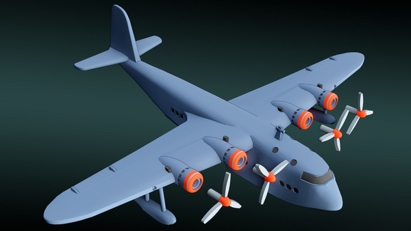 Short S.23 C-Class Empire Flying - Commercial Transcontinental Planes - 1/200 Scale - wargame3d