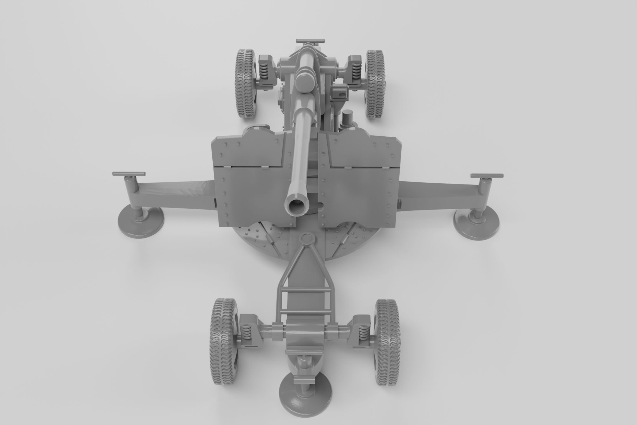 K-52 Heavy AA Gun 85mm - Russian Army -  wargame3d- 28mm Scale