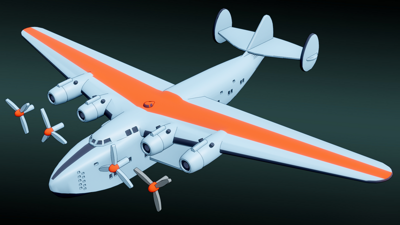 Boeing 314 Clipper - Commercial Transcontinental Planes - 1/200 Scale - wargame3d