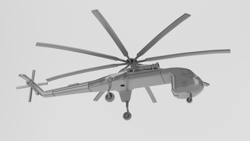 Sikorsky CH-54 Tarhe - Vietnam War Aircraft - 1/200 Scale - wargame3d